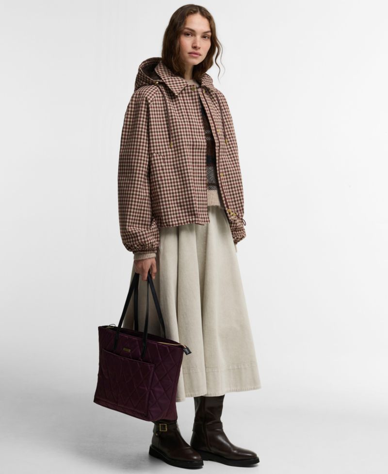Women's Audrey Gingham Hooded Raincoat