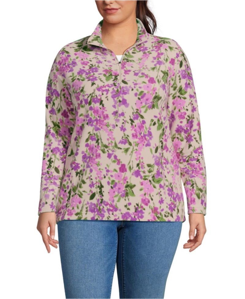 Women's Plus Size Anyweather Fleece Quarter Zip Pullover
