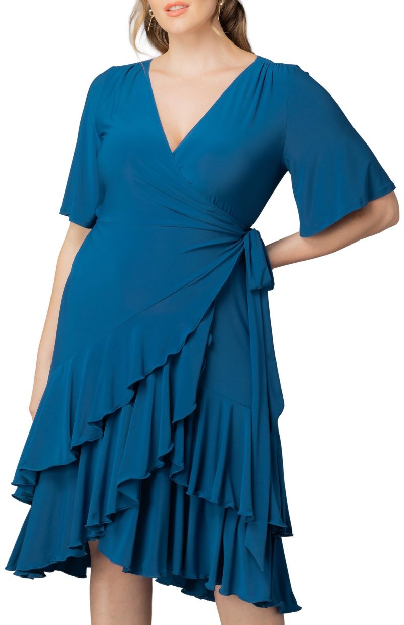 Plus Size Miranda Ruffle Wrap Dress