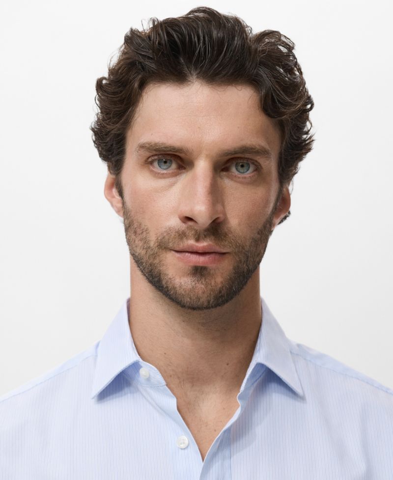 Men's Regular Fit Striped Cotton Shirt