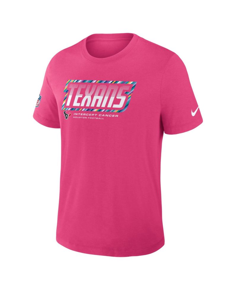Men's Pink Houston Texans 2026 NFL Cruical Catch Sideline Dri-Fit T-Shirt