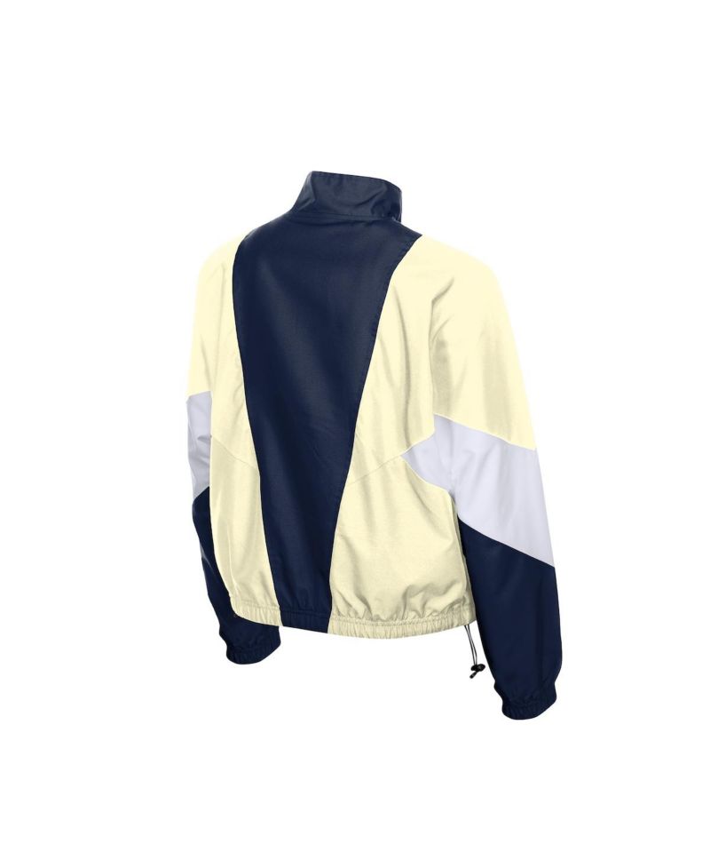 Women's Navy/Cream Los Angeles Dodgers Leisure City Connect Full-Zip Windbreaker Jacket