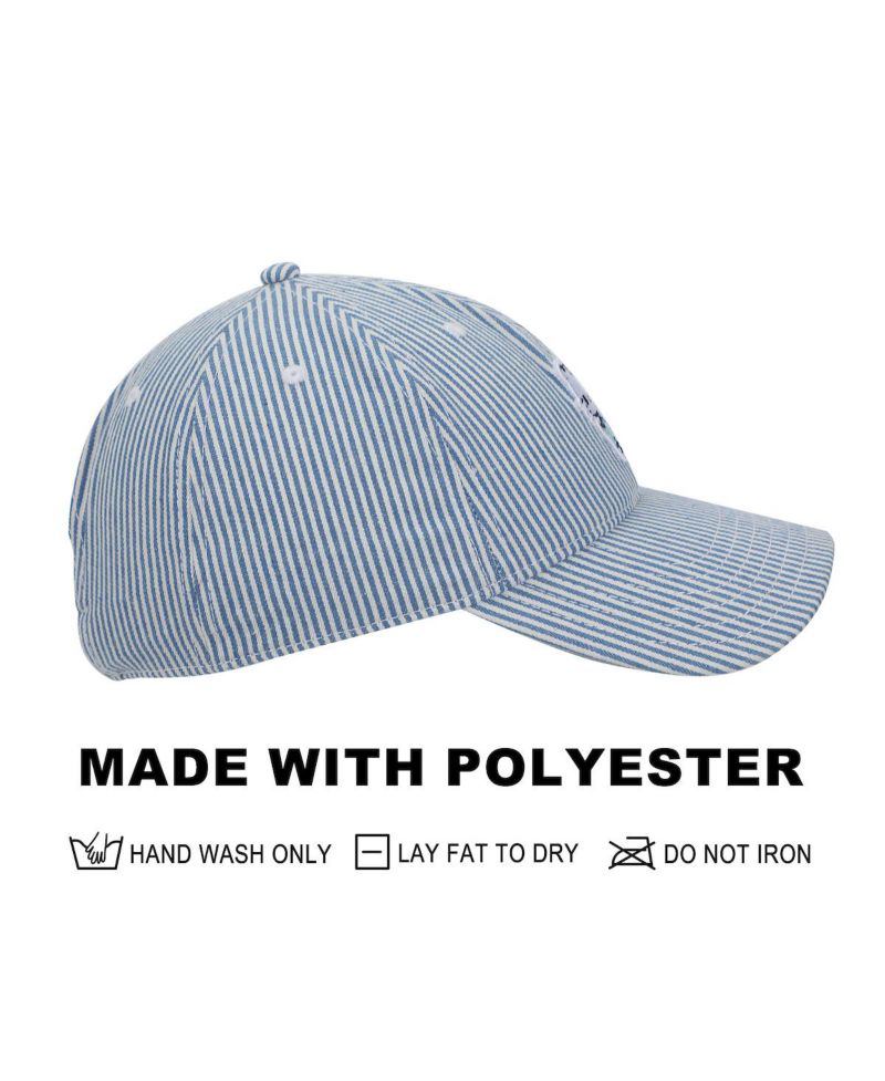 Embroidered Character Women's Denim Unstructured Baseball Cap