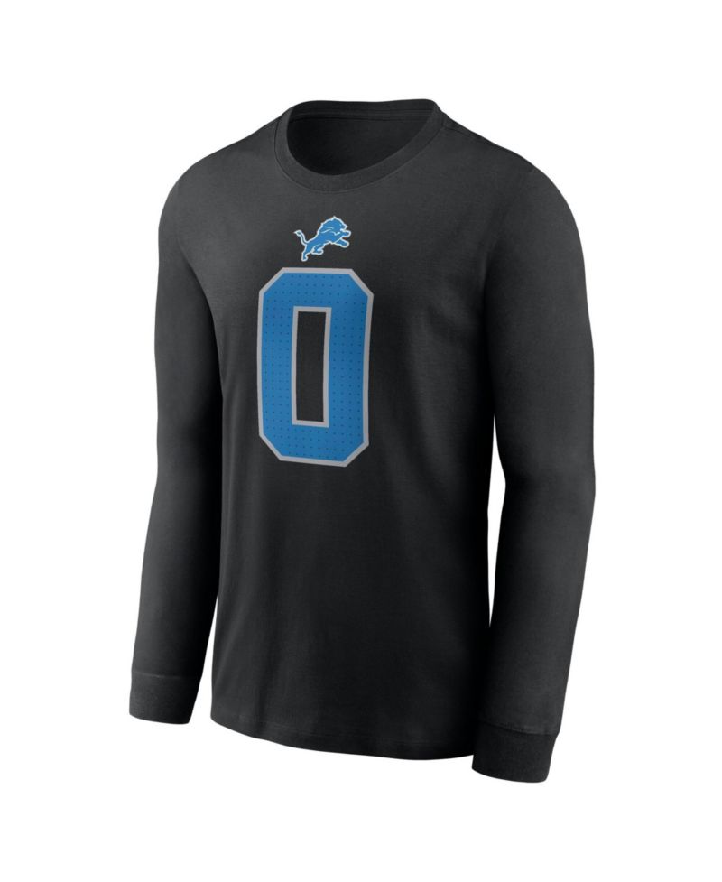 Men's Detroit Lions Jahmyr Gibbs Long-Sleeve Crewneck Graphic T-Shirt