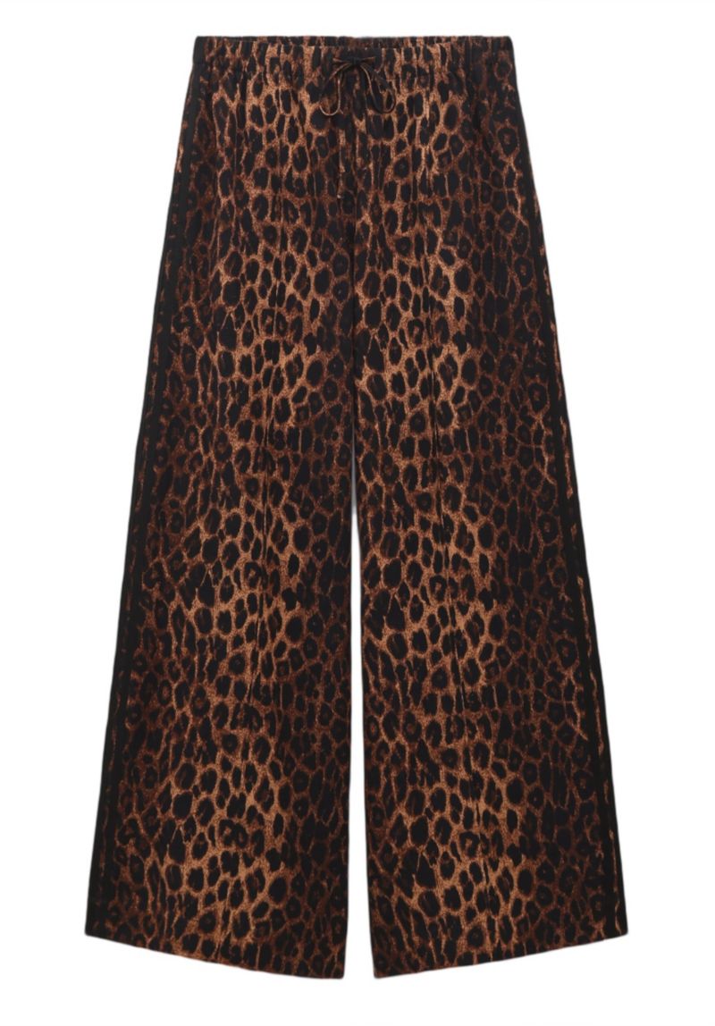 Women's Petunia Linen Blend Leopard Trouser