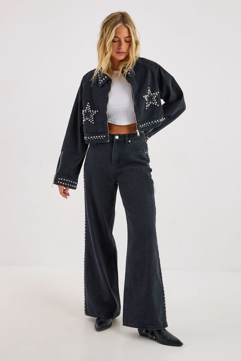 Women's Studded Denim Jacket