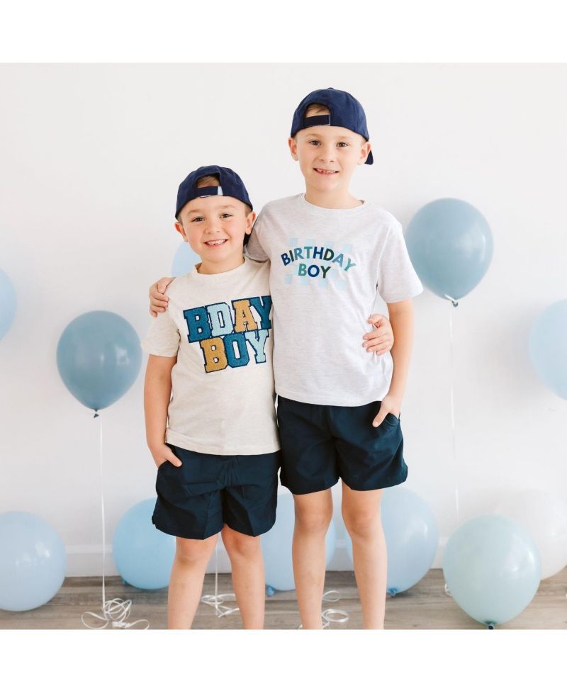 Baby Boys Birthday Patch Short Sleeve T-Shirt