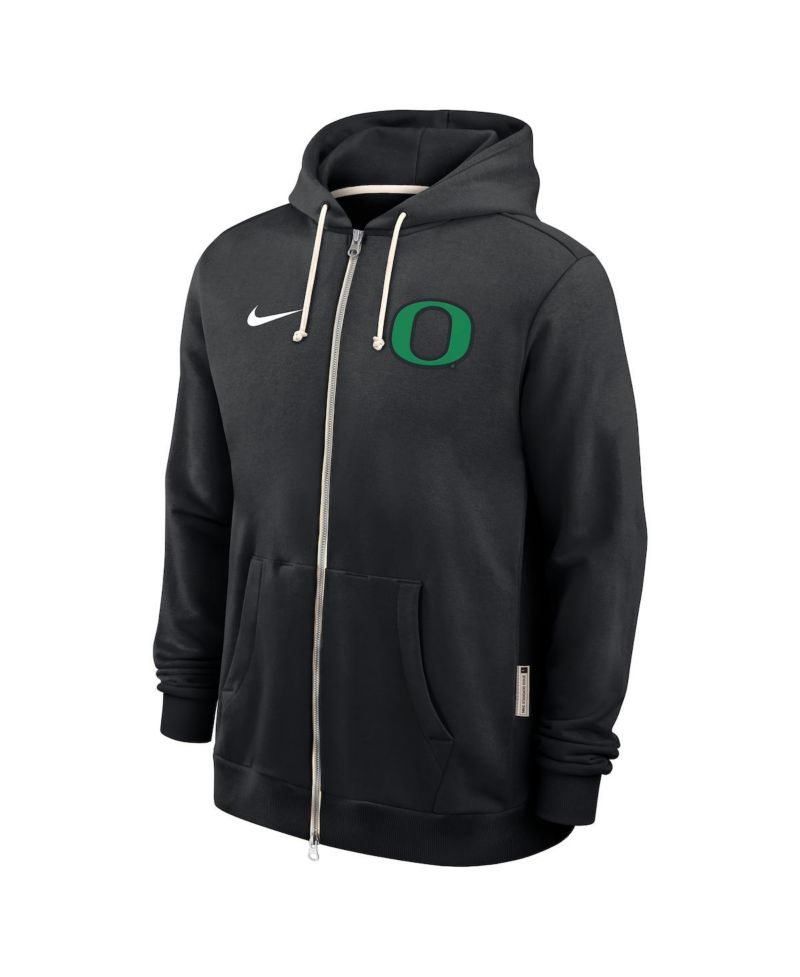 Men's Black Oregon Ducks 2025 Sideline Standard Issue Dri-FIT Full-Zip Hoodie