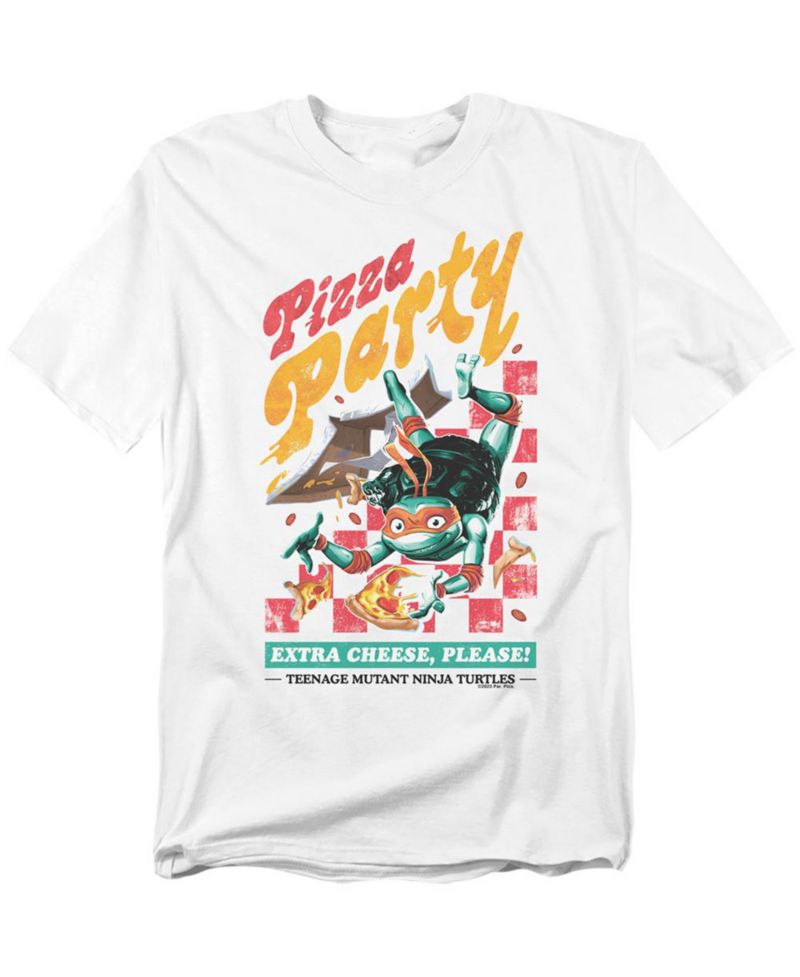 Big & Tall TMNT Mutant Mayhem Mikey Pizza Party T-Shirt
