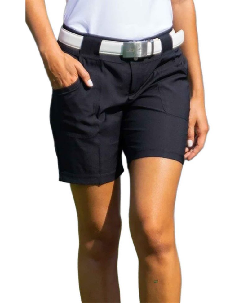 Women's Everyday Golf Deep Front Pockets Mid-Rise Shorts, 7.5" Inseam