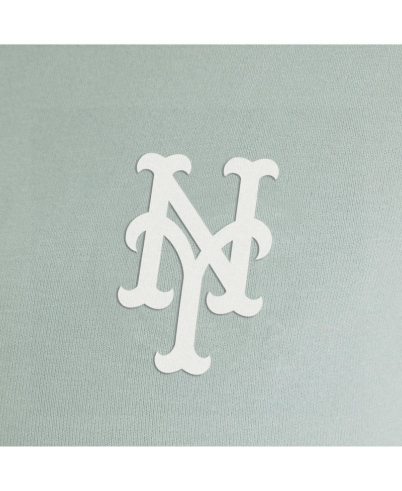 Women's Sage Green New York Mets Oversized Clutch Tri-Blend Half-Zip Pullover Sweatshirt