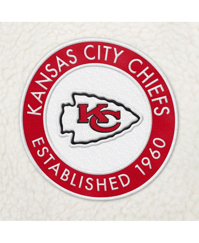 Men's Cream Kansas City Chiefs Jordan Sherpa Quarter-Zip Sweatshirt