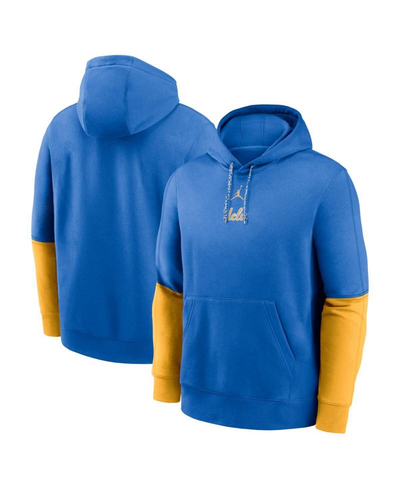 Men's Blue/Gold UCLA Bruins 2024 Sideline Club Pullover Hoodie