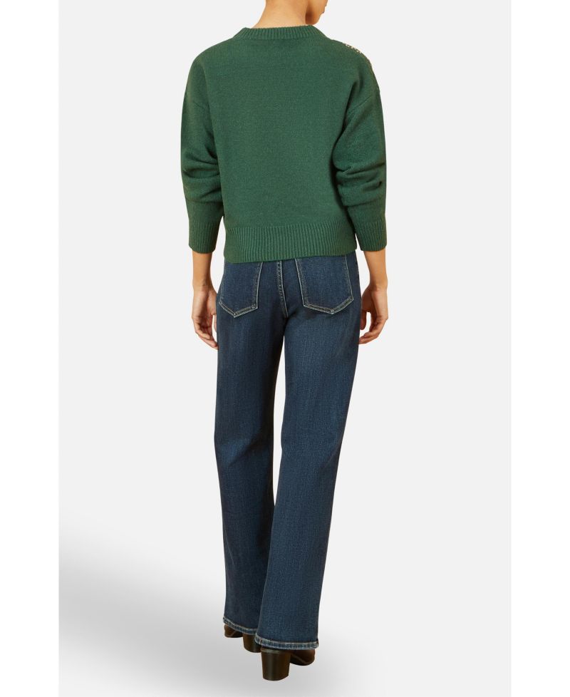 Women's Relaxed Knitted Sequin Sweater