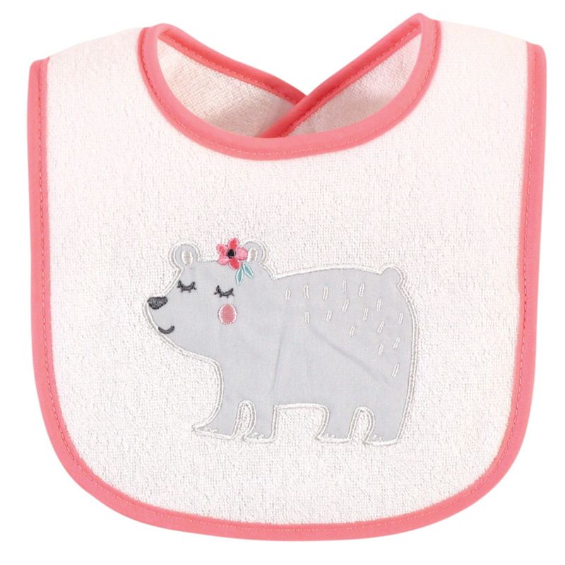 Girls Cotton Terry Drooler Bibs with Fiber Filling