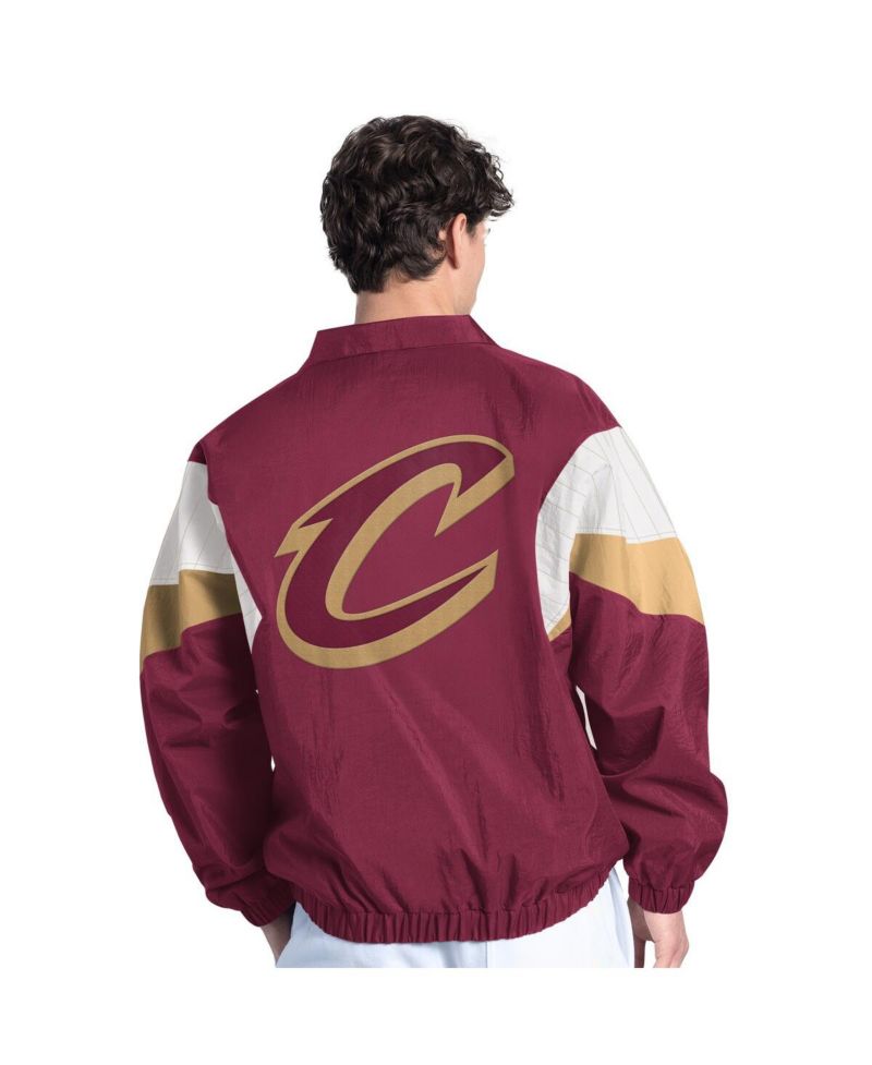 Men's Wine Cleveland Cavaliers Yard Line Full-Zip Jacket