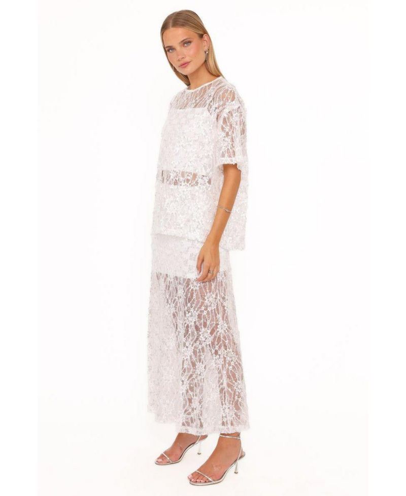 Women's Yonder Sheer Panel Lace Maxi Skirt