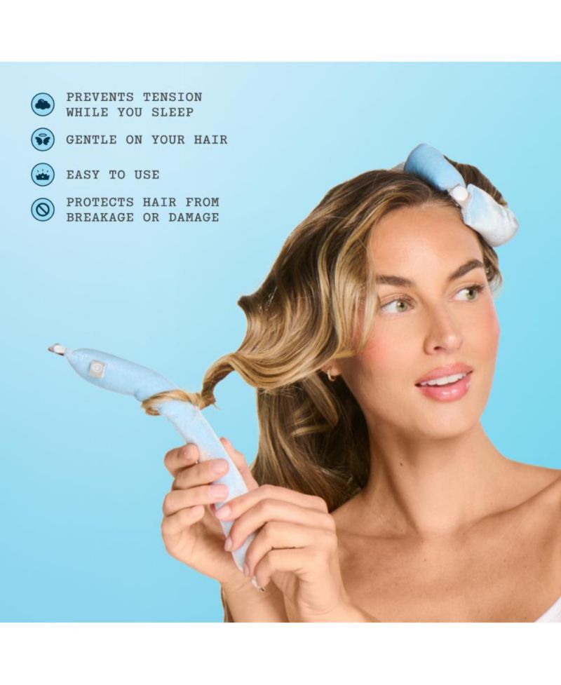 Chill Curl Heatless Flex Rods Gentle and Bendable Hair Rods for Overnight Curls Snap Closure for Secure Hold Medium Hair, 6 Count