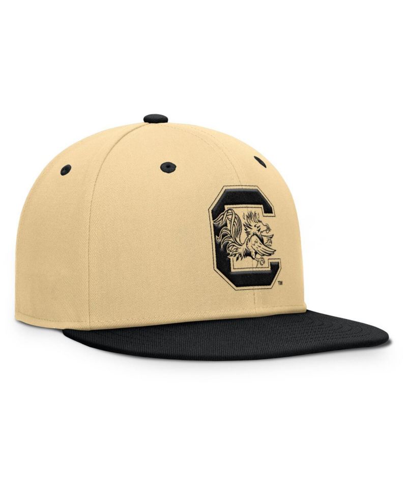 Men's Khaki/Black South Carolina Gamecocks Balance Fitted Hat
