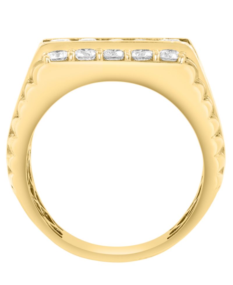 Men's Lab-Grown Diamond (1-7/8 ct. t.w.) Ring in 14k Gold-Plated Sterling Silver