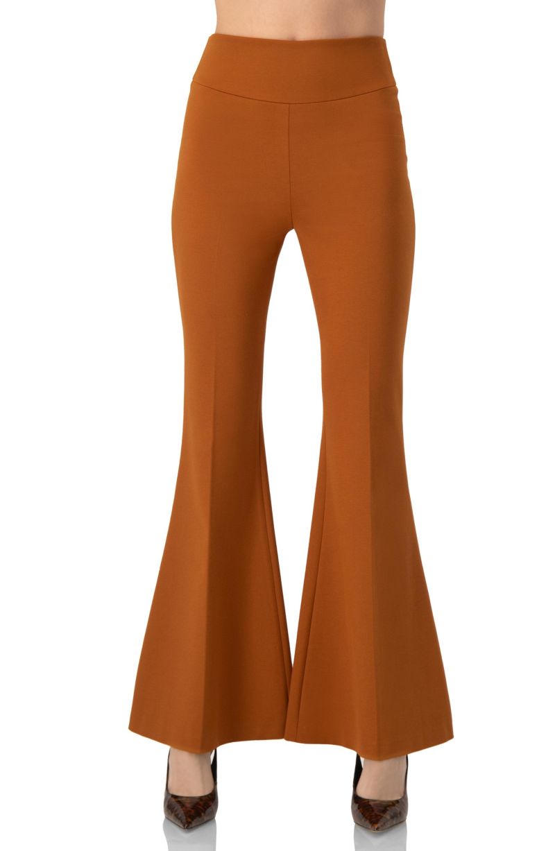 Women's Flared Trousers with Wide Waistband