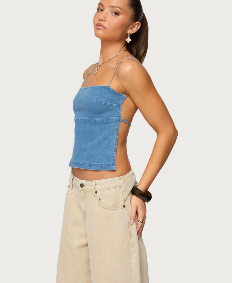 Women's Conley Backless Denim Top