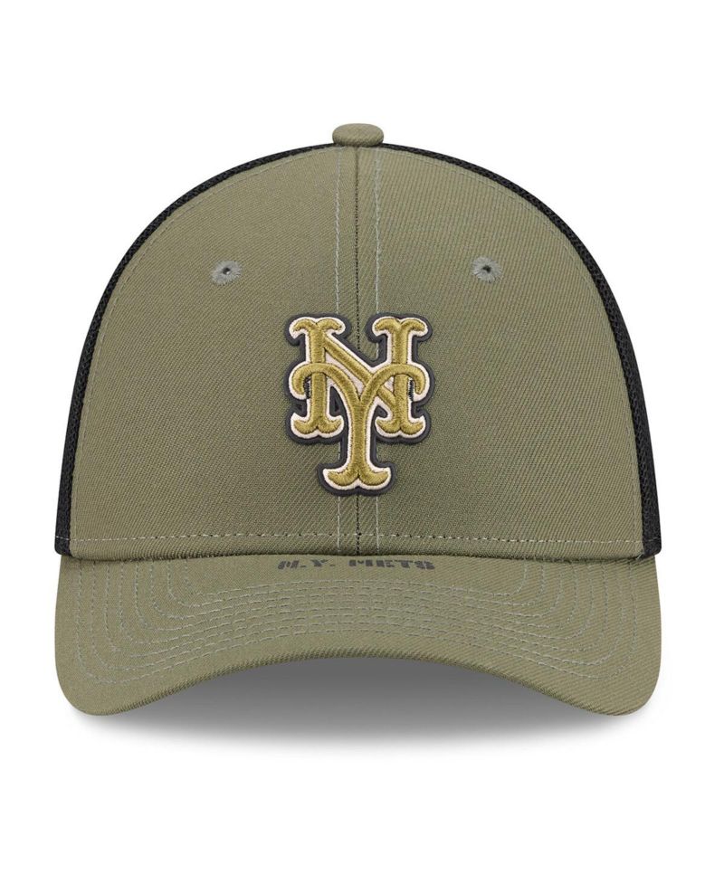 Men's Olive New York Mets 2026 Armed Forces Day 39THIRTY M-Crown Flex Hat