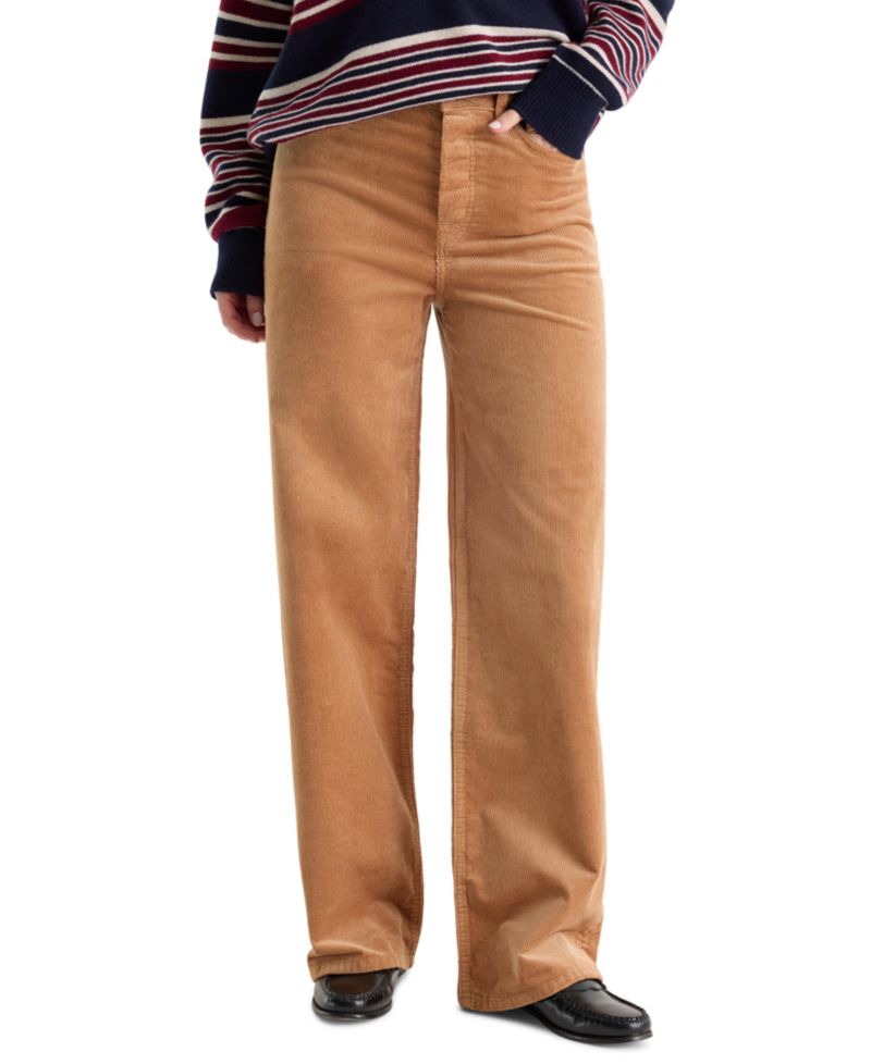 Women's Vintage Corduroy High-Rise Relaxed Wide-Leg Jeans