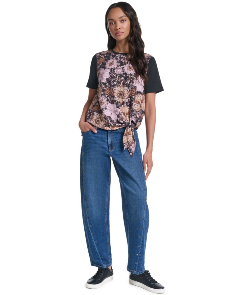 Women's Tie-Front Short-Sleeve T-Shirt