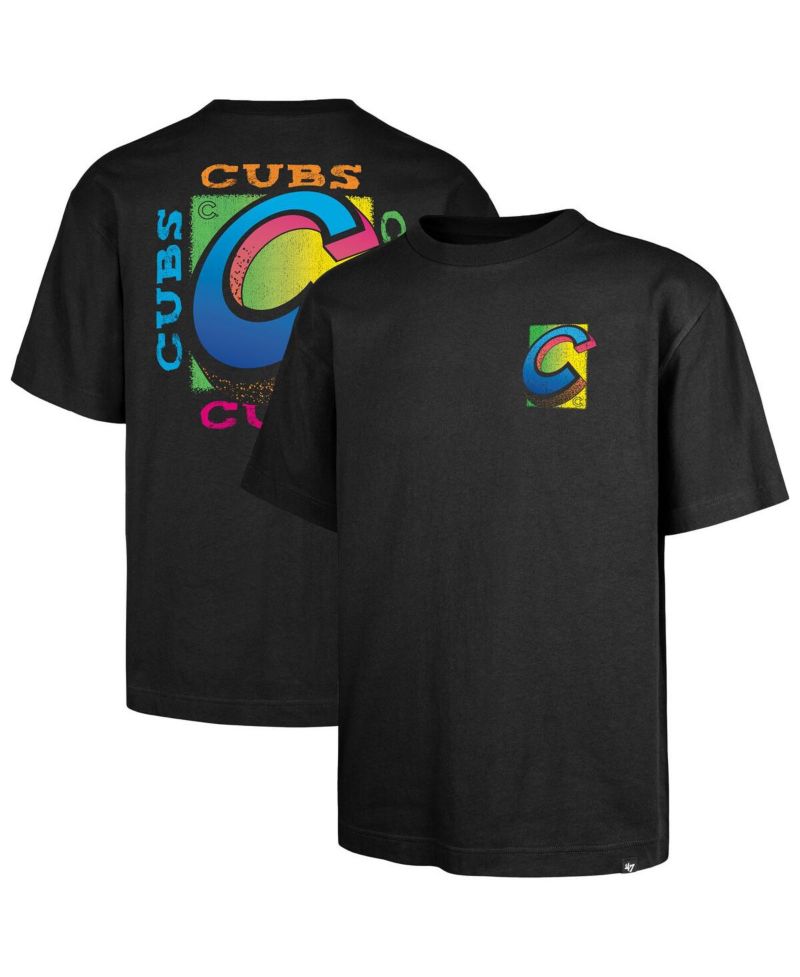 Men's Black Chicago Cubs Sundale Foundation T-Shirt