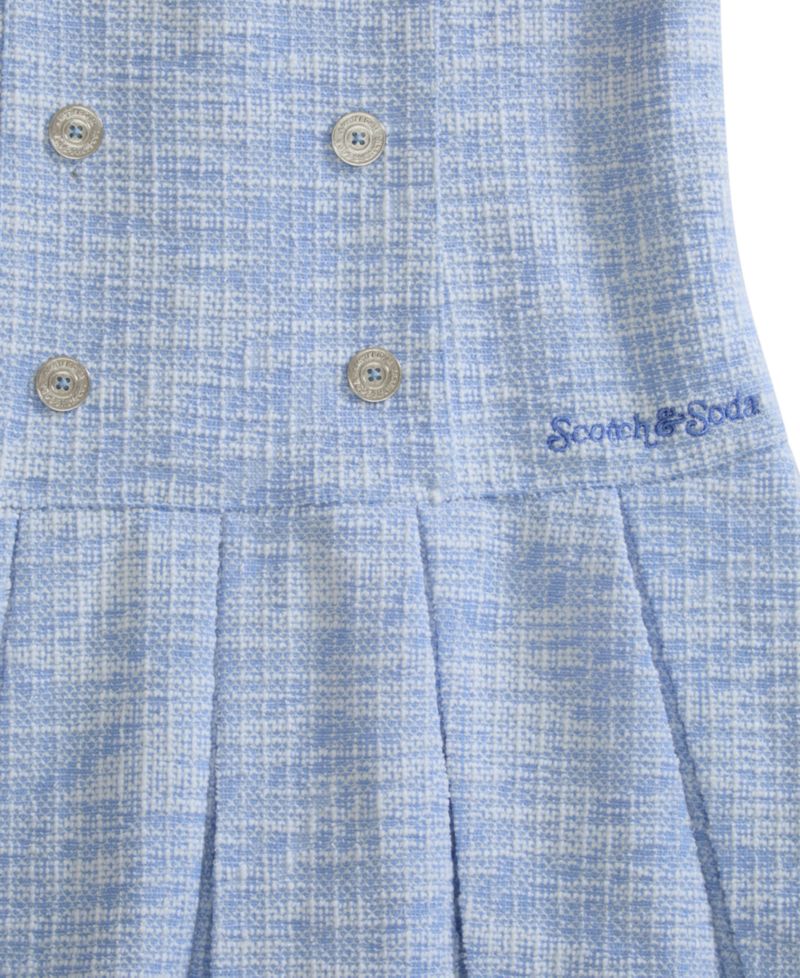 Girls' 4-6X Short-Sleeve Boucle Dress
