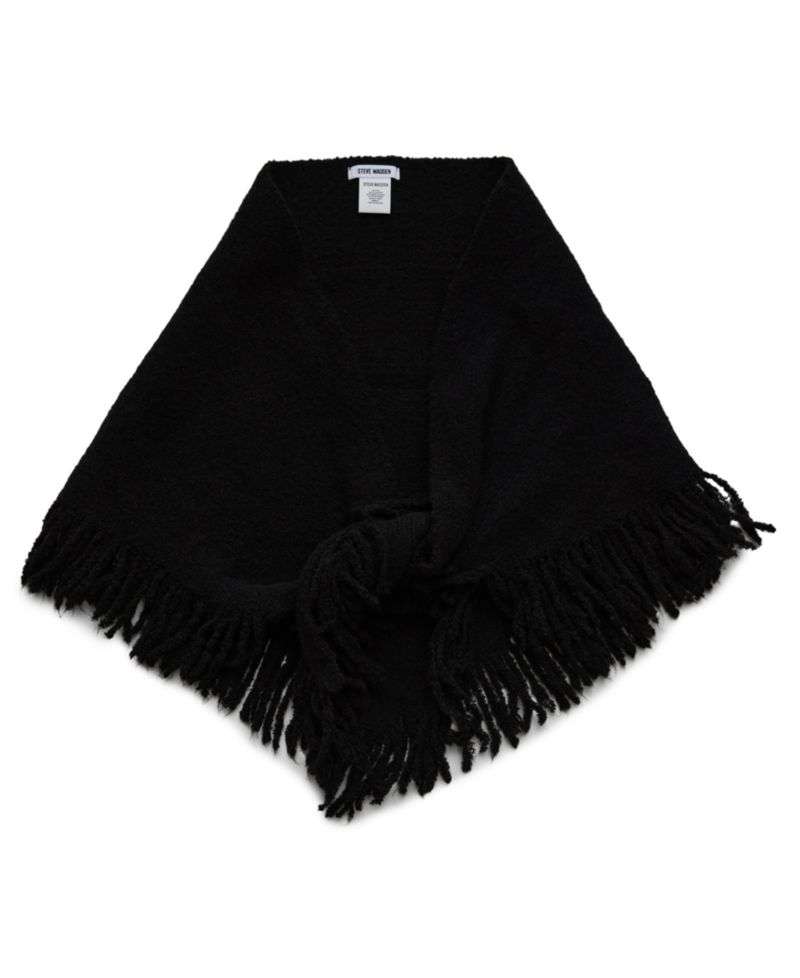 Fringe Marled Triangle Scarf