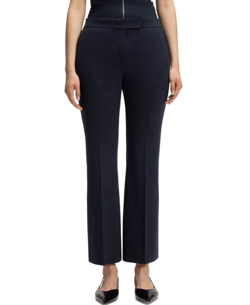 BOSS by Women's Stretch Jersey Flared-Fit Pants