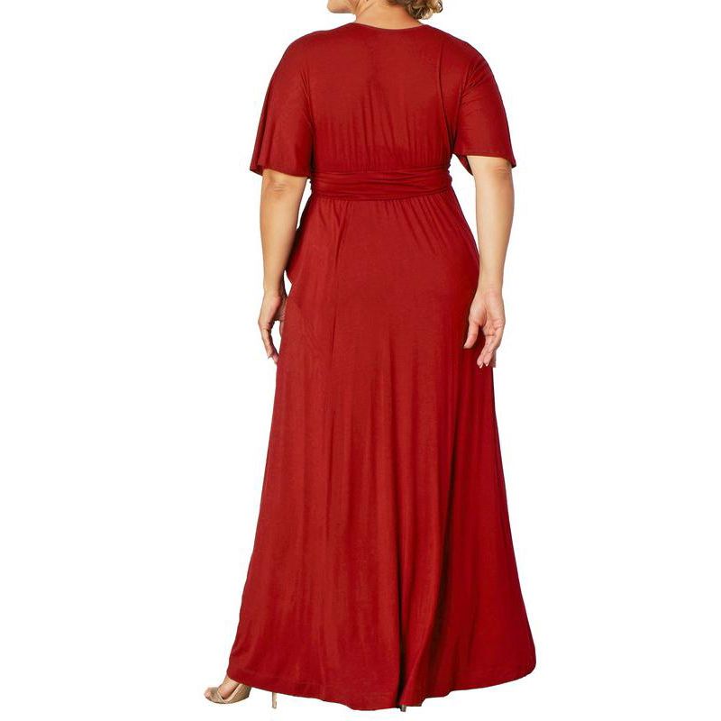 Plus Size Indie Flair Maxi Dress with Kimono Sleeves