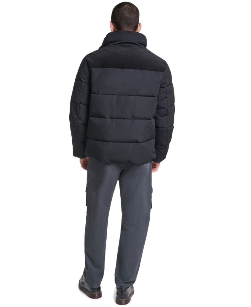 Men's Mixed-Media Puffer Jacket