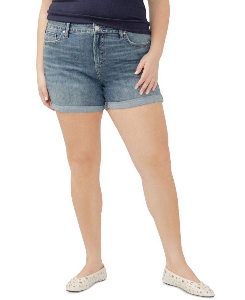 Plus Size Suki Faded Denim Shorts