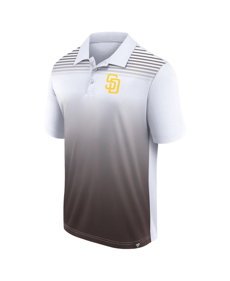 Men's White, Brown San Diego Padres Sandlot Game Polo Shirt