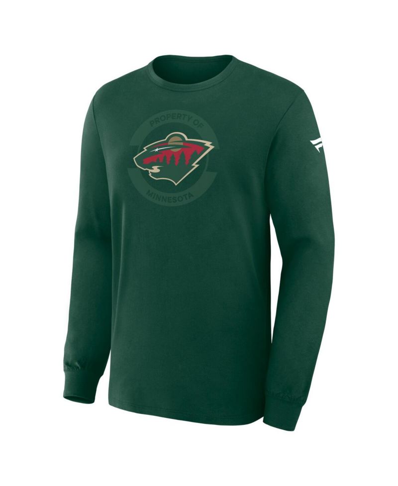 Men's Green Minnesota Wild Authentic Pro Property Of Practice Long Sleeve T-Shirt