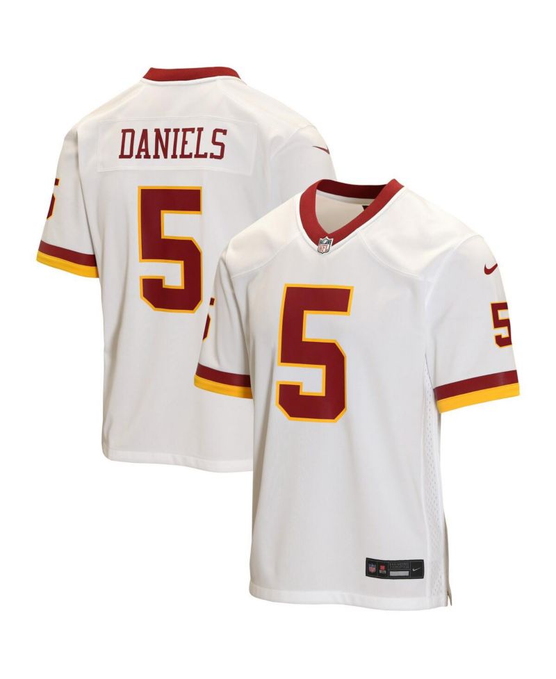 Big Boys and Girls Jayden Daniels White Washington Commanders Game Jersey