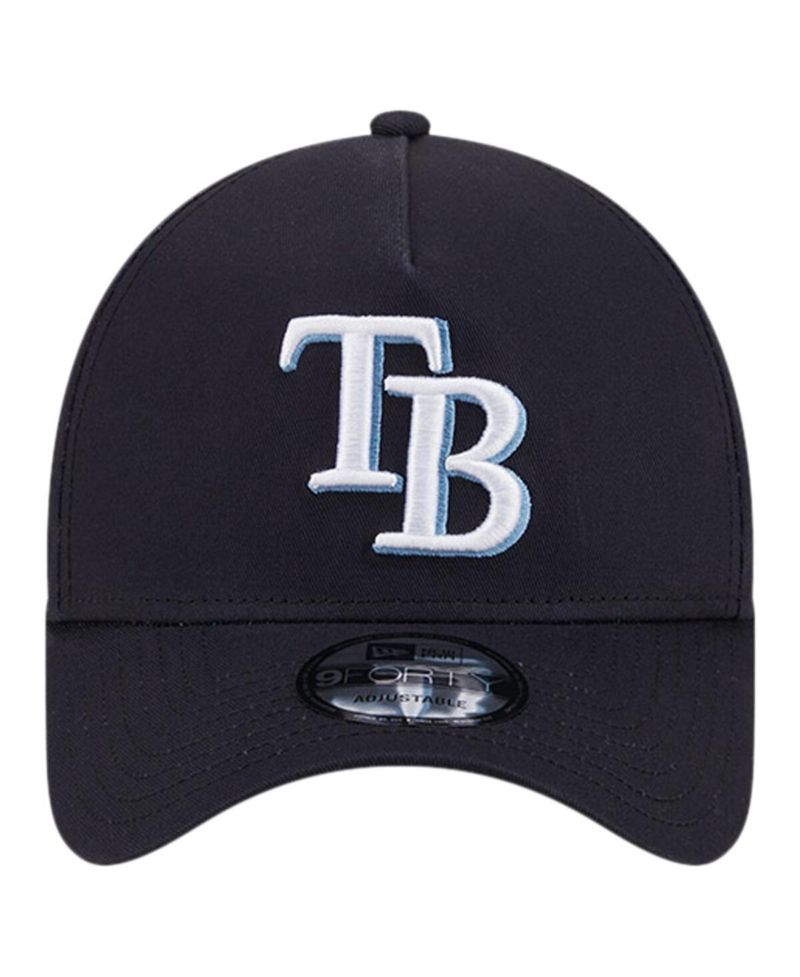 Men's Navy Tampa Bay Rays Team Color A-Frame 9Forty Adjustable Hat