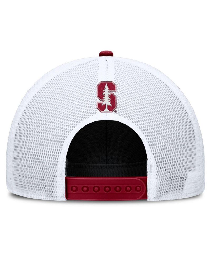 Men's Cardinal/White Stanford Cardinal 2025 On-Field Rise Patch Trucker Adjustable Hat