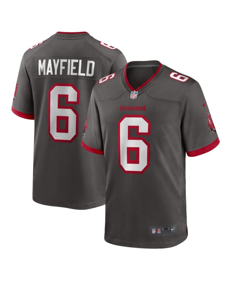Men's Baker Mayfield Pewter Tampa Bay Buccaneers Alternate Game Player Jersey