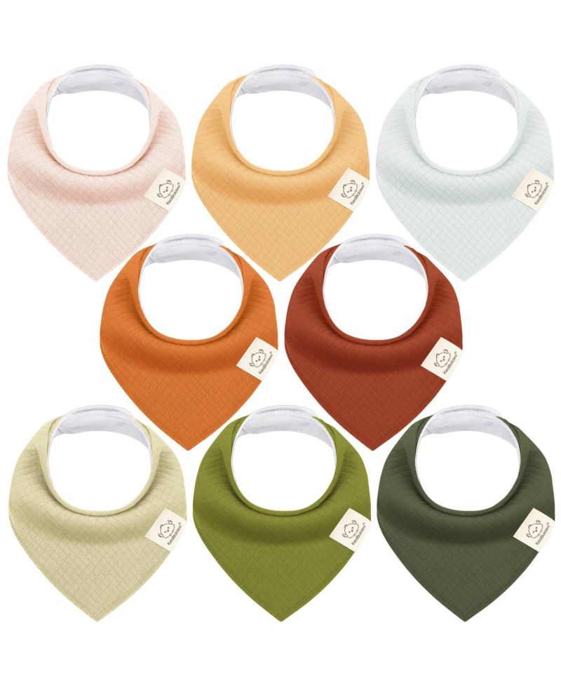 8pk Quin Bandana Bibs, Baby Bibs for Drooling and Teething, Cotton Drool Bibs for Baby Girl, Baby Boy