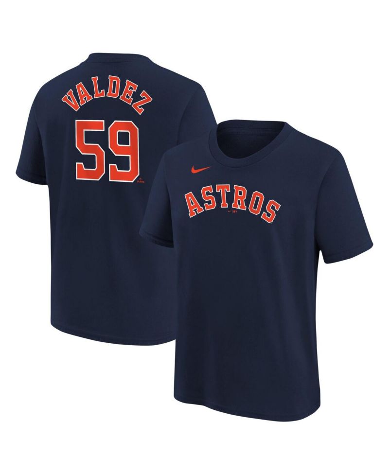 Big Boys and Girls Framber Valdez Navy Houston Astros Name & Number T-Shirt