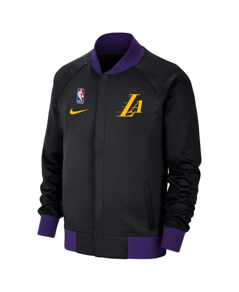 Men's Black Los Angeles Lakers 2024/25 City Edition Authentic Showtime Performance Full-Zip Jacket