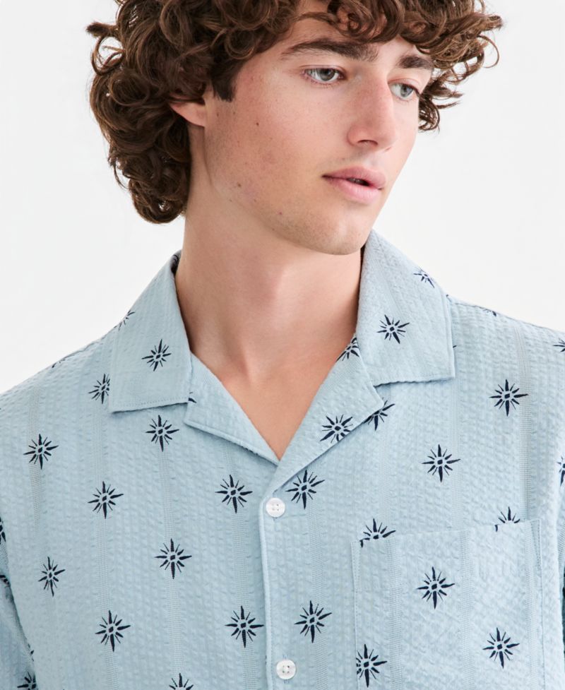 Men's Carlos Printed Short-Sleeve Camp Shirt