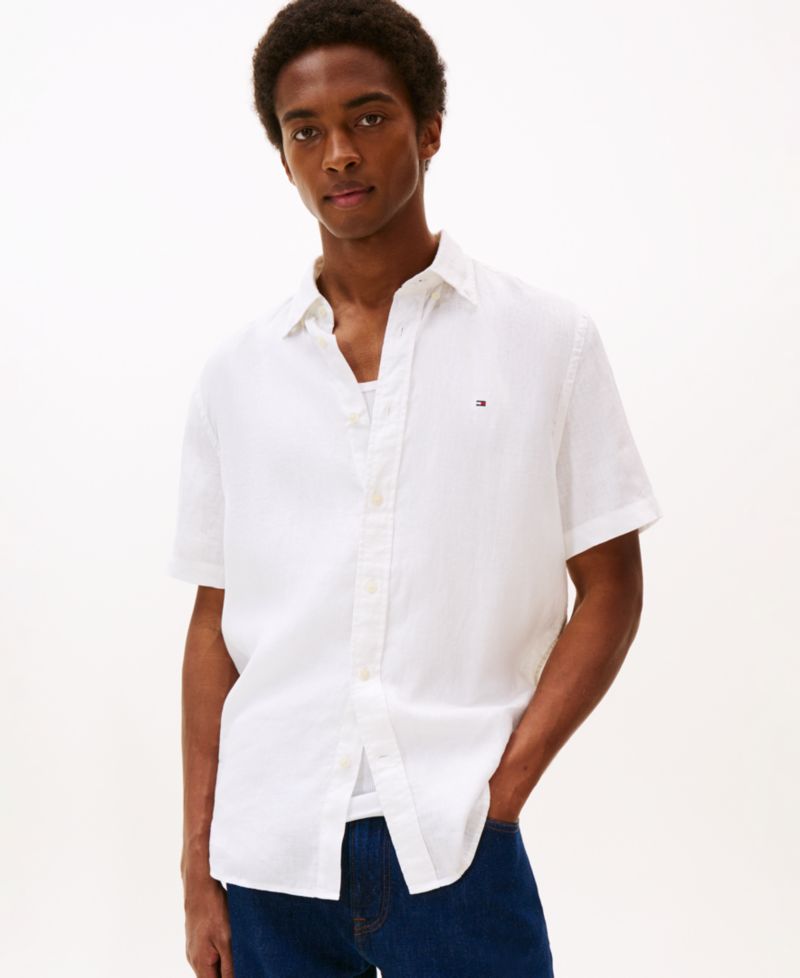 Men's Regular-Fit Linen Short Sleeve Shirt