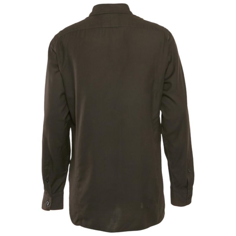 Men's Black Cotton Long Sleeve Shirt