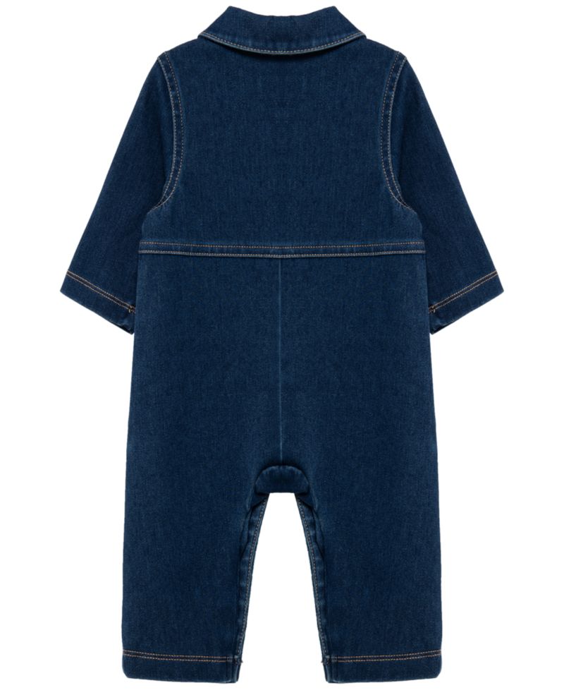 Baby Boys' Construction Denim Long-Sleeeve Coverall