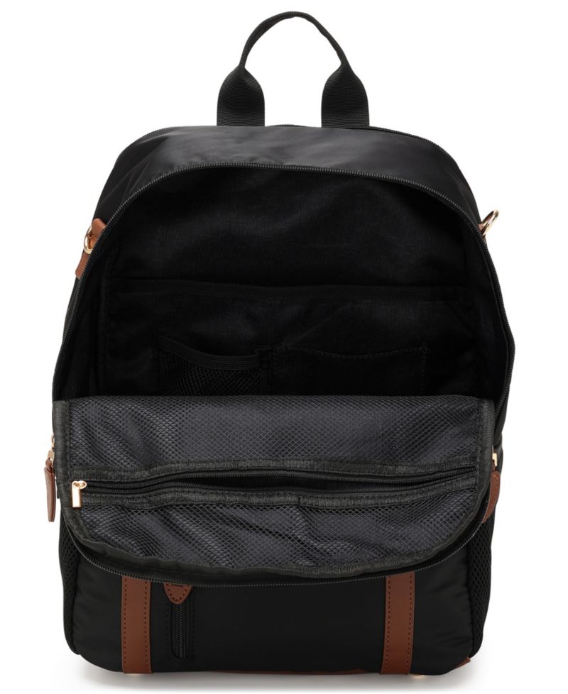 Luxe Journey 15.5" Twill and Faux Leather Backpack